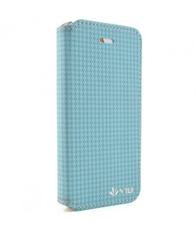 Vili Plaid Style Flip Θήκη iPhone 5 & 5S Μπλε